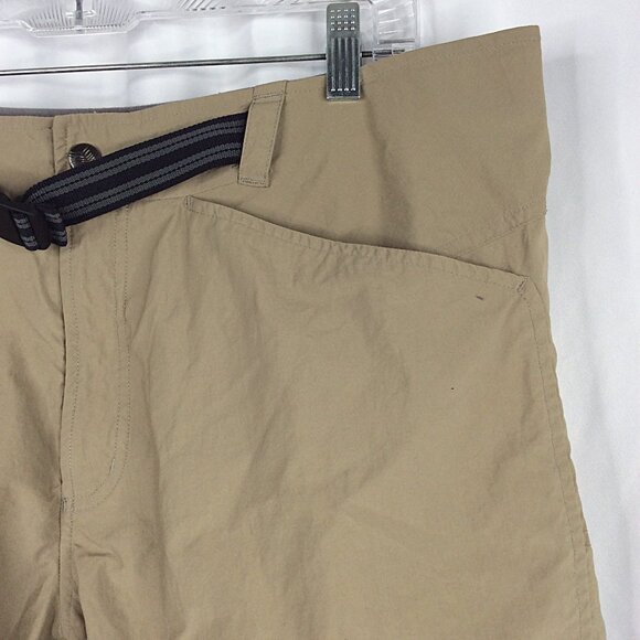 Mountain Hardwear Canyon Shorts Driftwood UPF 50 Hiking Belted Nylon Size Large - Picture 4 of 7